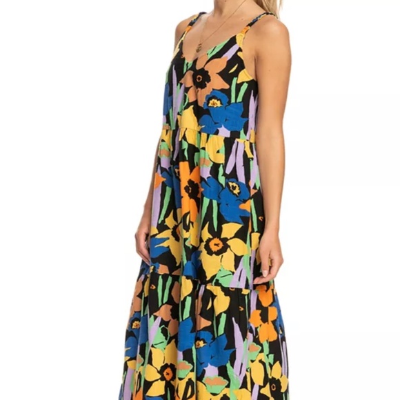 Roxy Waiting Line Printed Midi Dress - XS - Picture 3 of 3